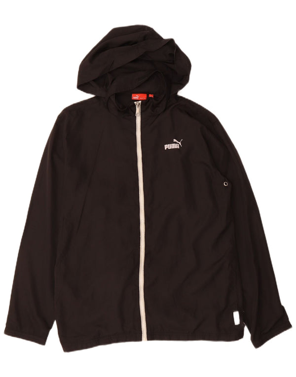 PUMA Træningsdragt med hætte til drenge Topjakke 13-14 år XL Sort Polyester