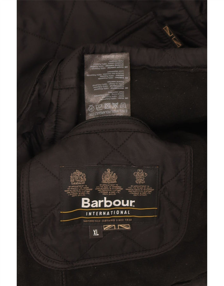 Barbour Herre Quiltet Jakke UK 42 XL Sort Polyamid