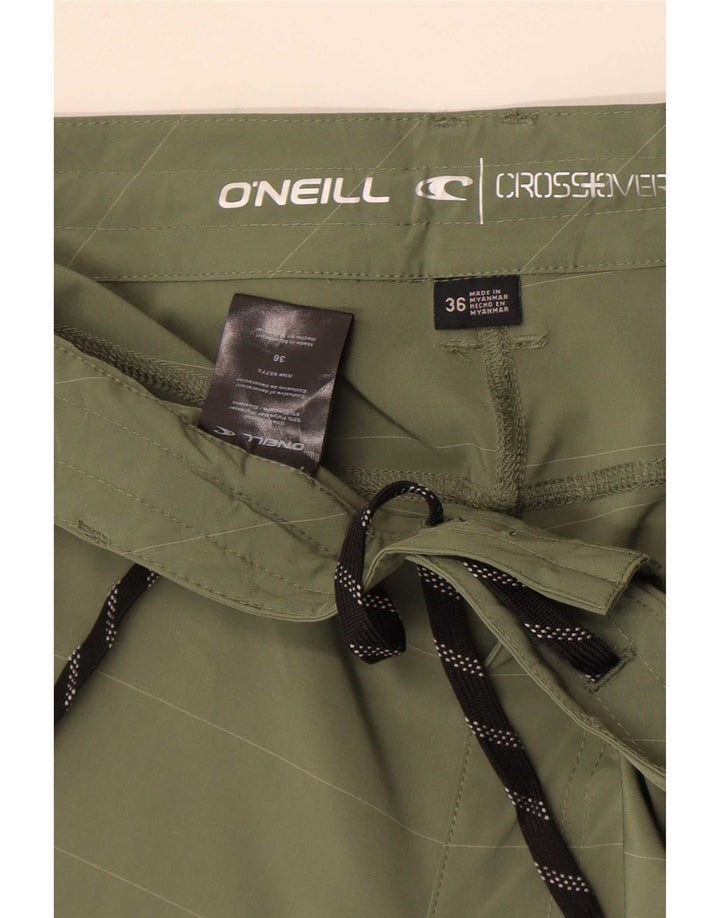 O'Neill Herre Cargo Shorts W36 Stor grøn stribet bomuld