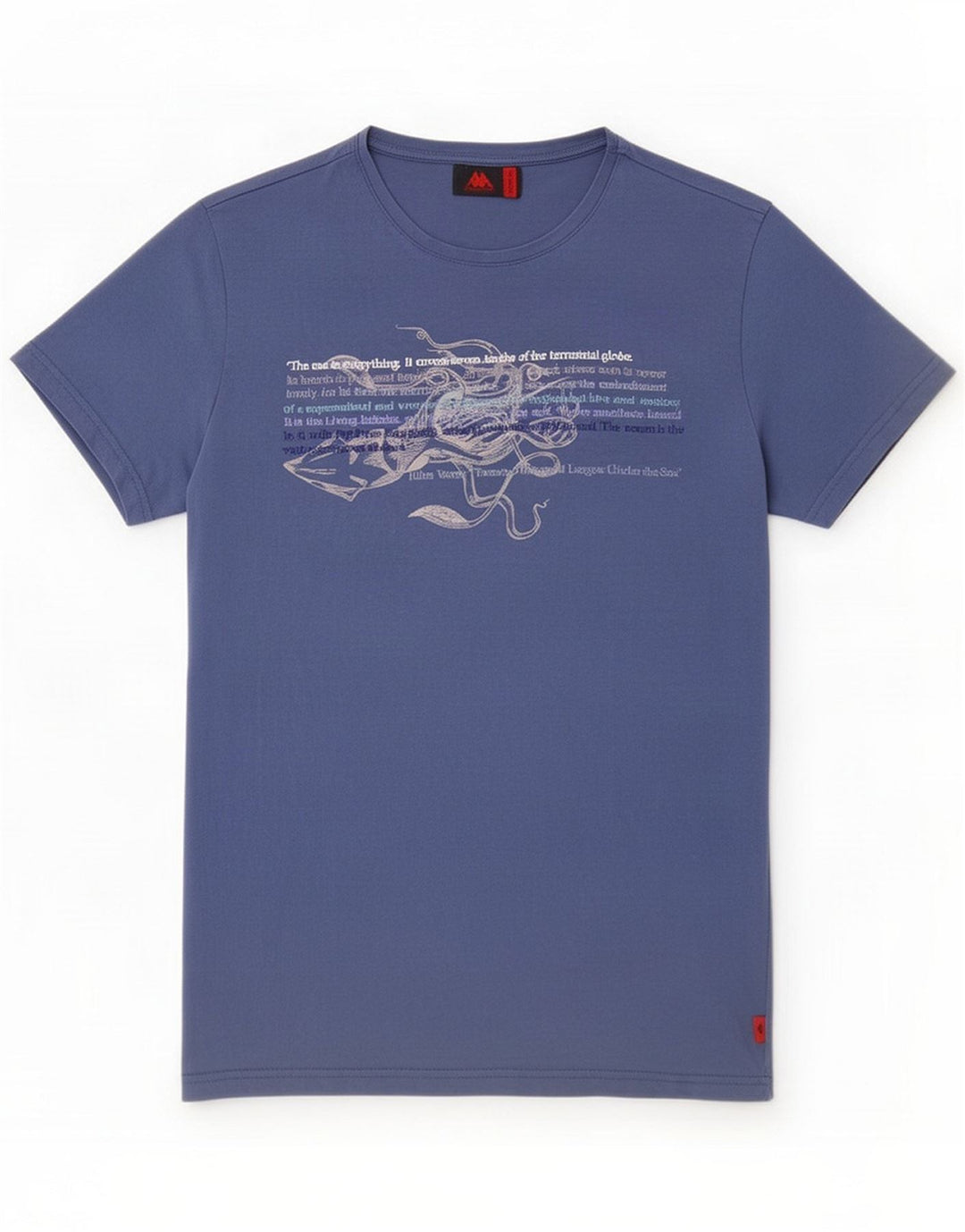 Kappa Herre grafisk T-shirt Top Medium Blue Cotton