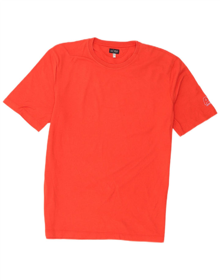 Armani Jeans Herre T-Shirt Top XL Rød Bomuld
