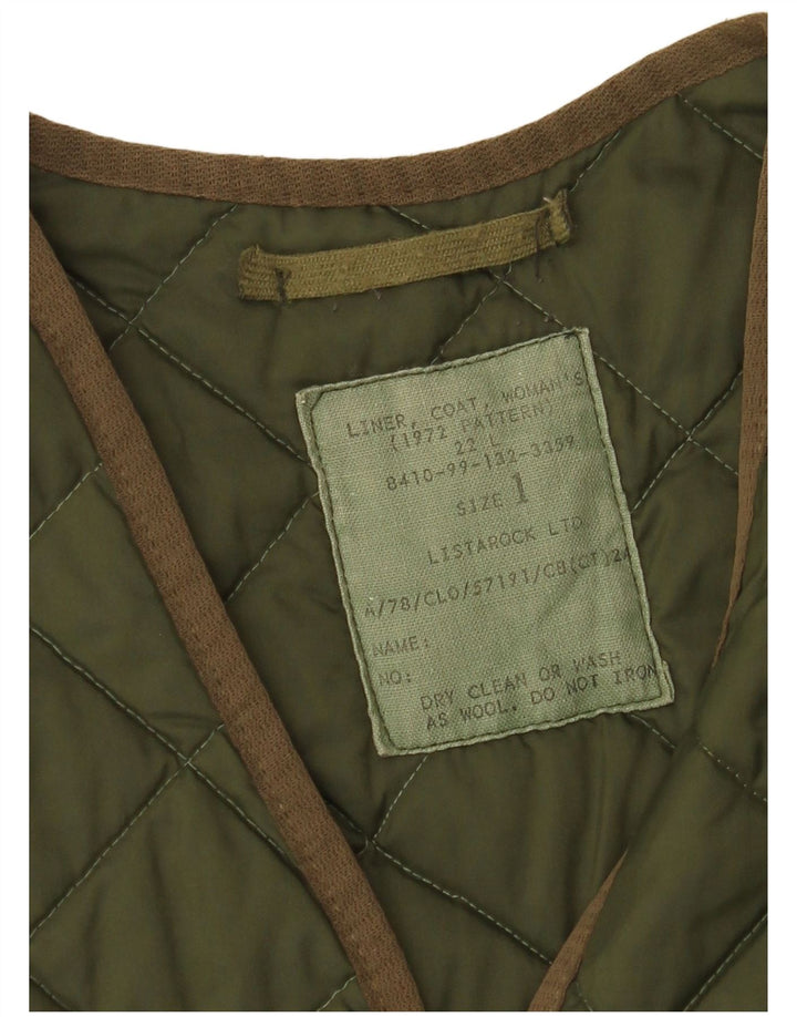 Vintage Dame Oversized Quiltet Gilet US 1 XS Khaki
