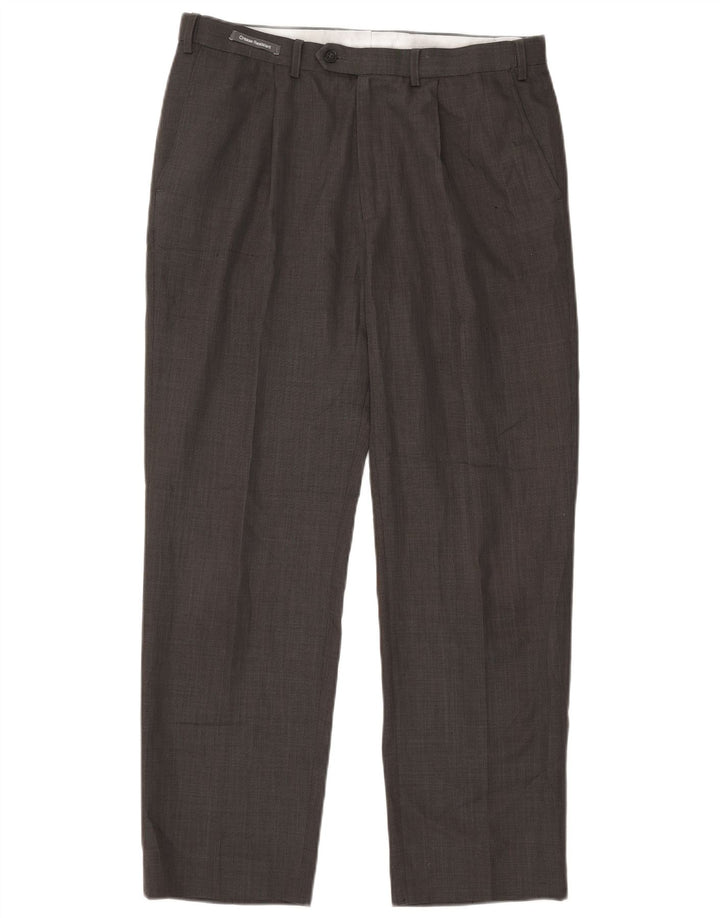 Marks & Spencer Herre Pegged Suit Bukser W34 L31 Sort Polyester