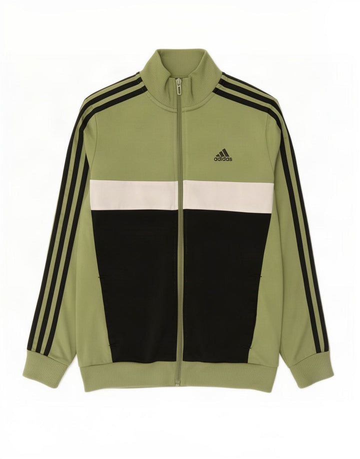 Adidas Træningsdragt Topjakke til drenge 11-12 år Grøn Colourblock Polyester