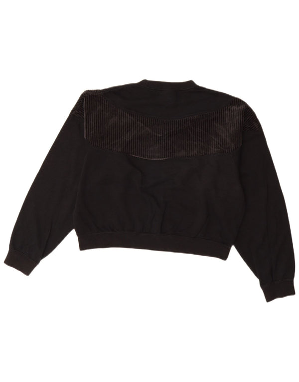 NIKE Oversized Sweatshirt Jumper UK 10 Small Black Bomuld