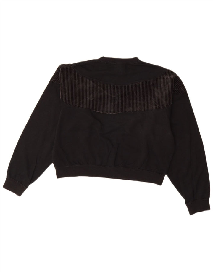 NIKE Oversized Sweatshirt Jumper UK 10 Small Black Bomuld