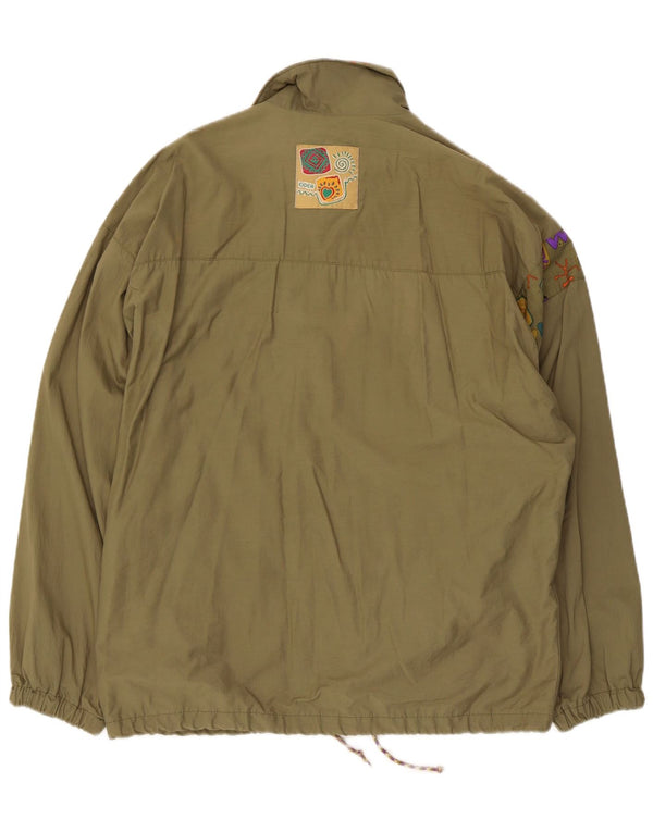 Cider Herre Utility Jacket EU 46 Small Khaki Geometrisk Bomuld