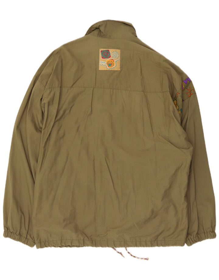 Cider Herre Utility Jacket EU 46 Small Khaki Geometrisk Bomuld