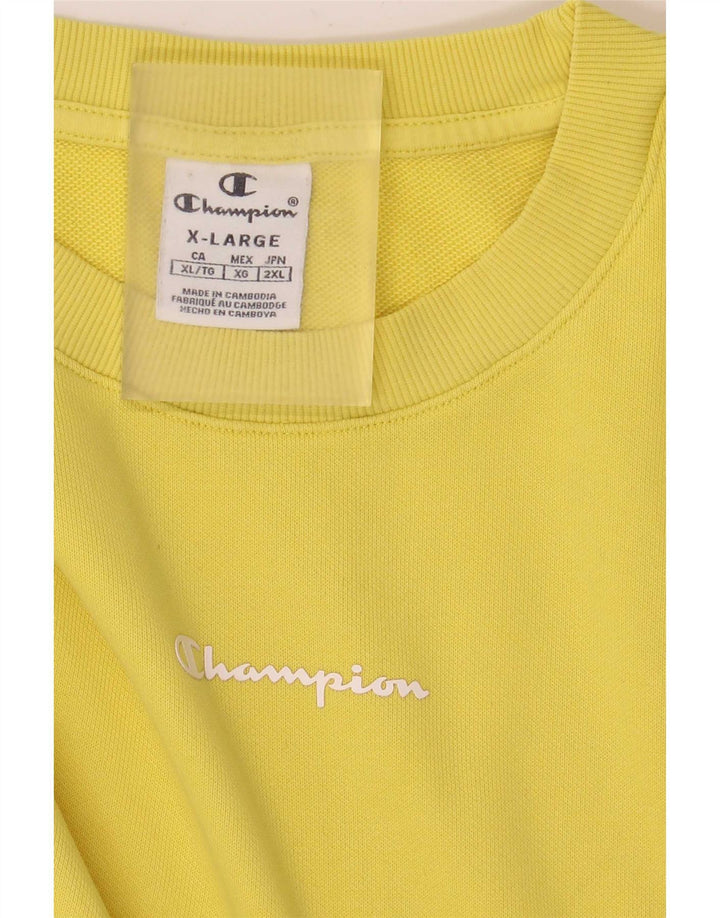 Champion Dame Sweatshirt Jumper UK 18 XL Gul