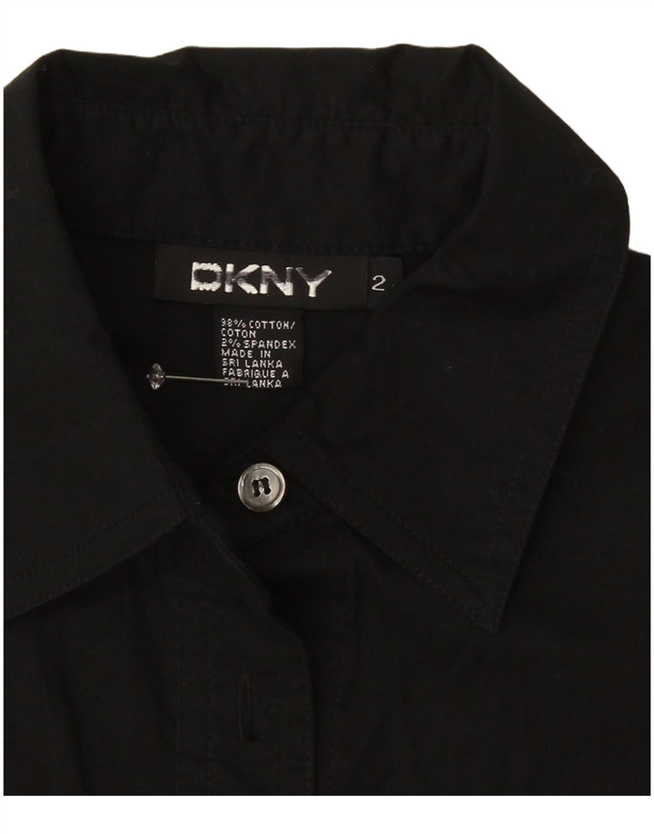 Dkny Dameskjorte US 2 XS Sort Bomuld
