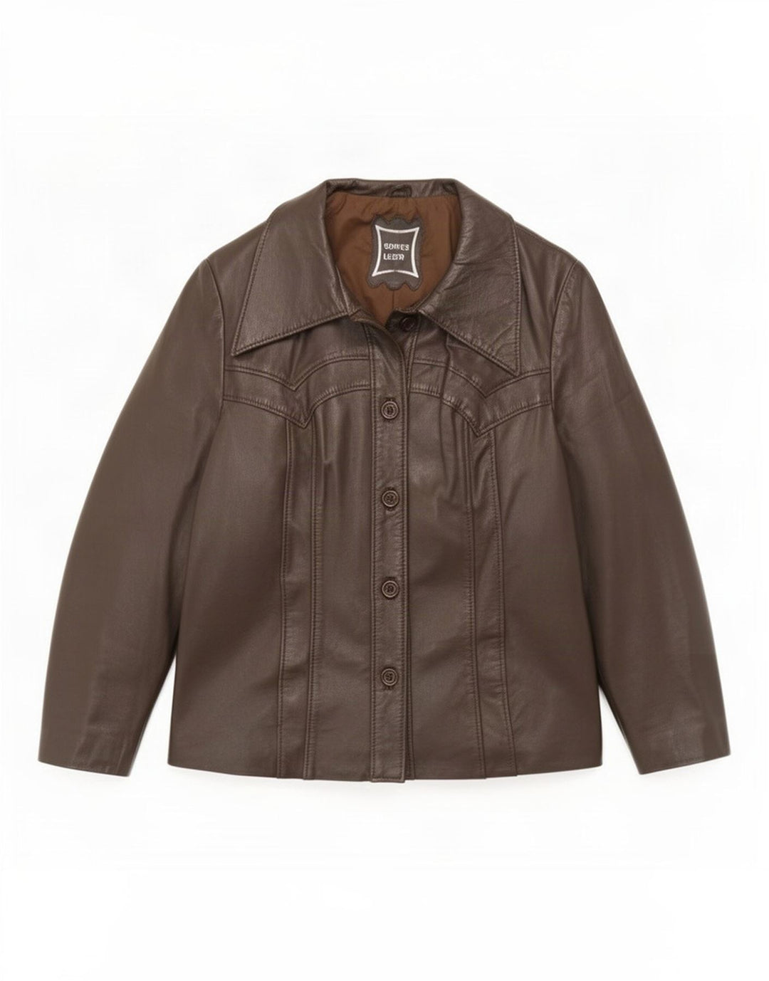 Vintage læderjakke til kvinder IT 44 Medium Brun