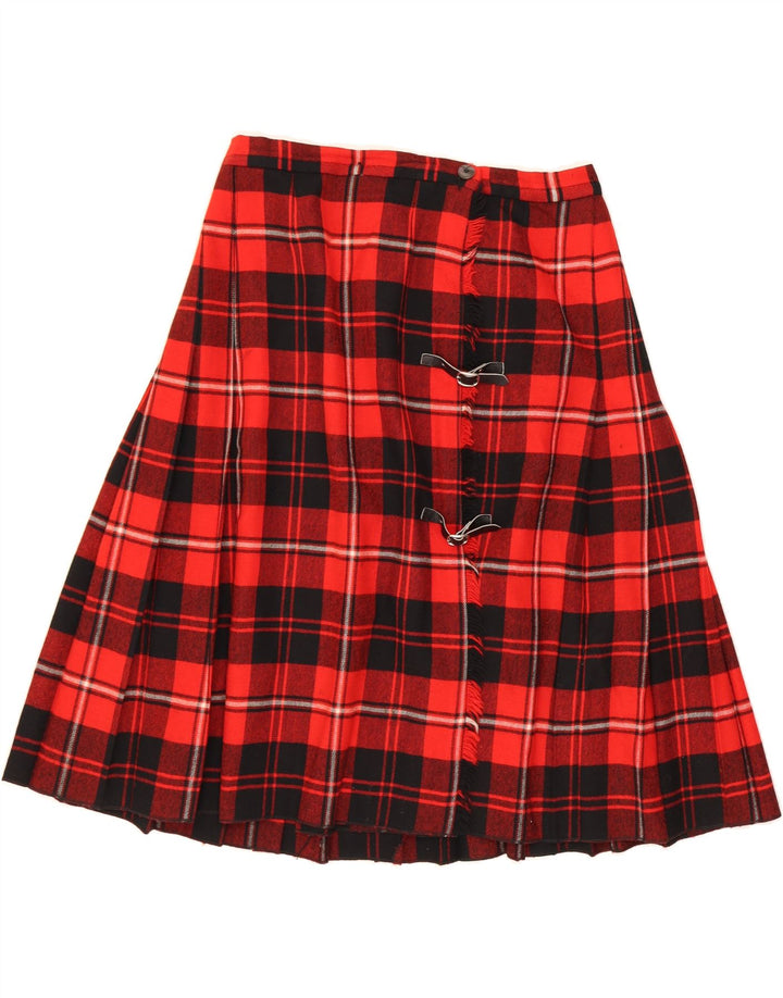 VINTAGE Womens Wrap Skirt W24 XS Red Plaid Vintage Vintage and Second-Hand Vintage from Messina Hembry 