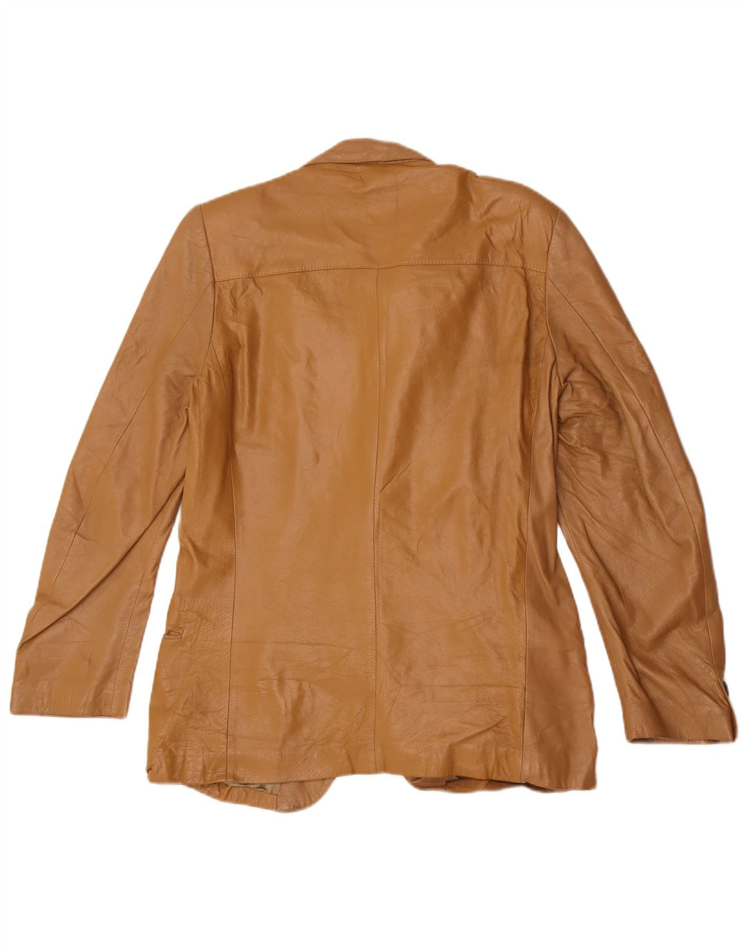 Vintage herre 2-knaps læder blazerjakke IT 48 Medium Beige