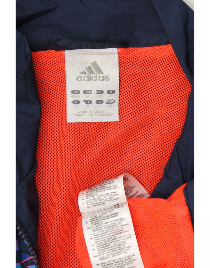 Adidas Træningsdragt til mænd Topjakke UK 40/42 Medium Navy Blue Polyester