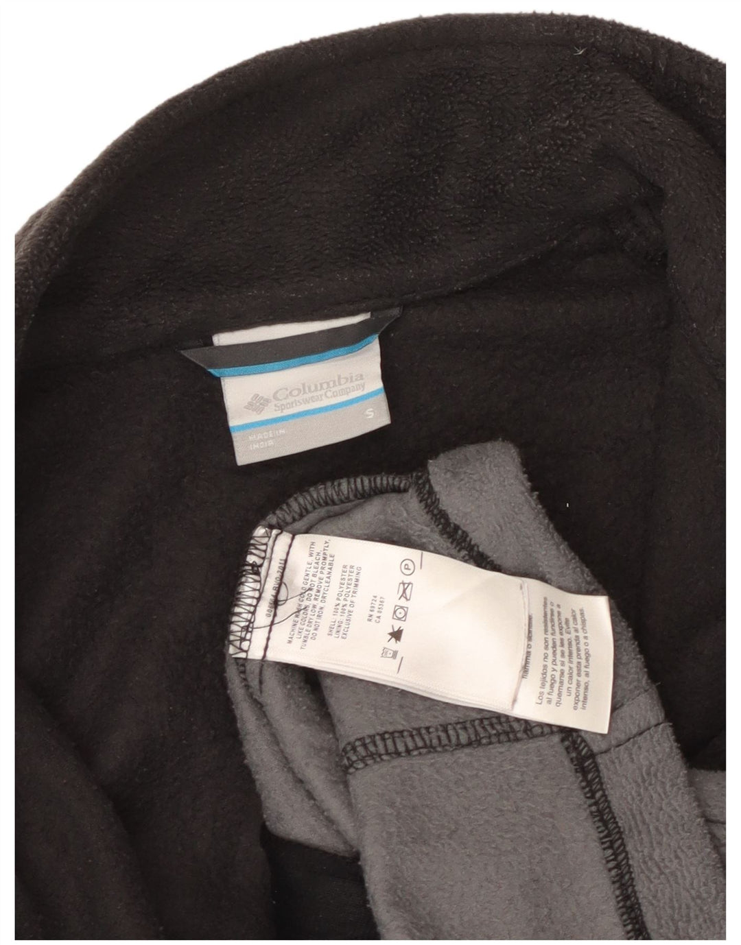 COLUMBIA Fleecejakke til mænd UK 36 Small Grey Colourblock Polyester