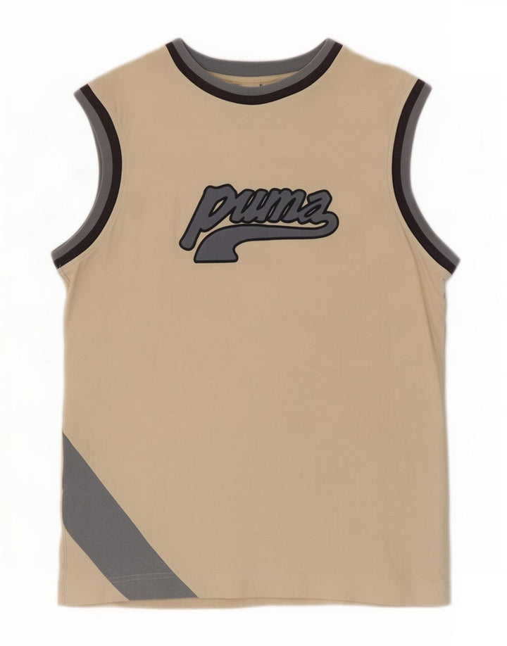 Puma Herre Grafisk Vest Top Stor Beige Colourblock
