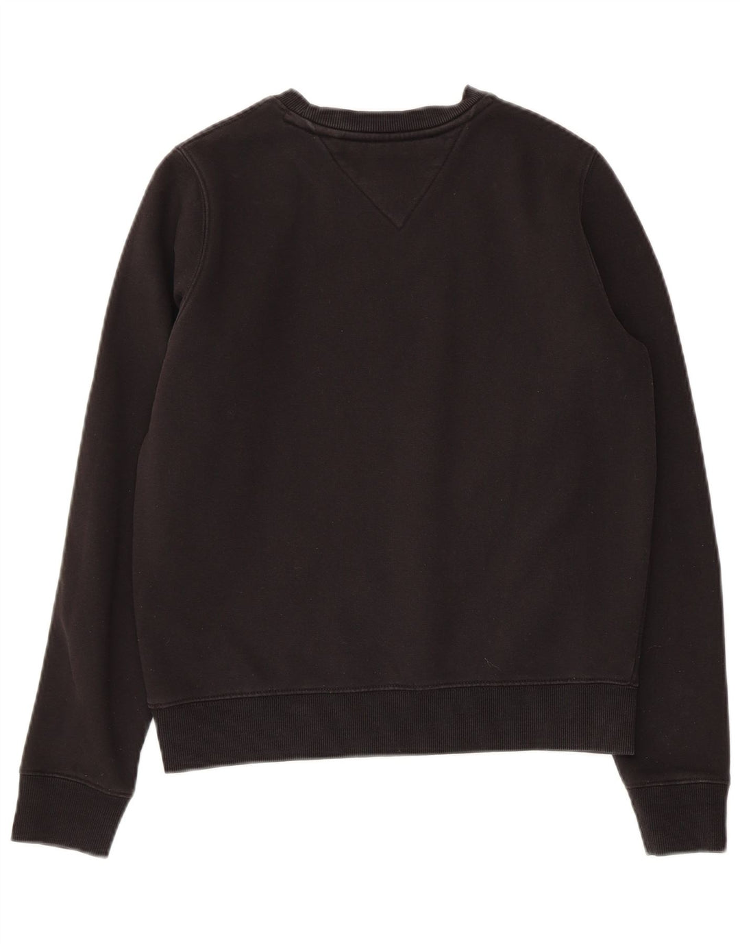 TOMMY HILFIGER Oversized sweatshirttrøje til kvinder UK 6 XS Sort bomuld