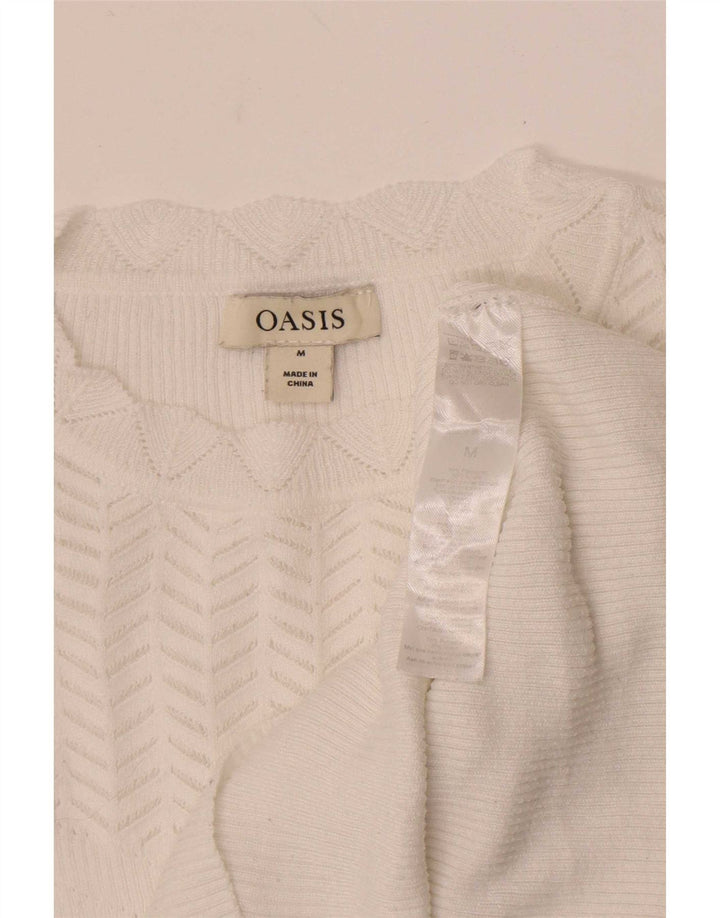 Oasis Dame sweater med rund hals DK 12 Medium White Polyester