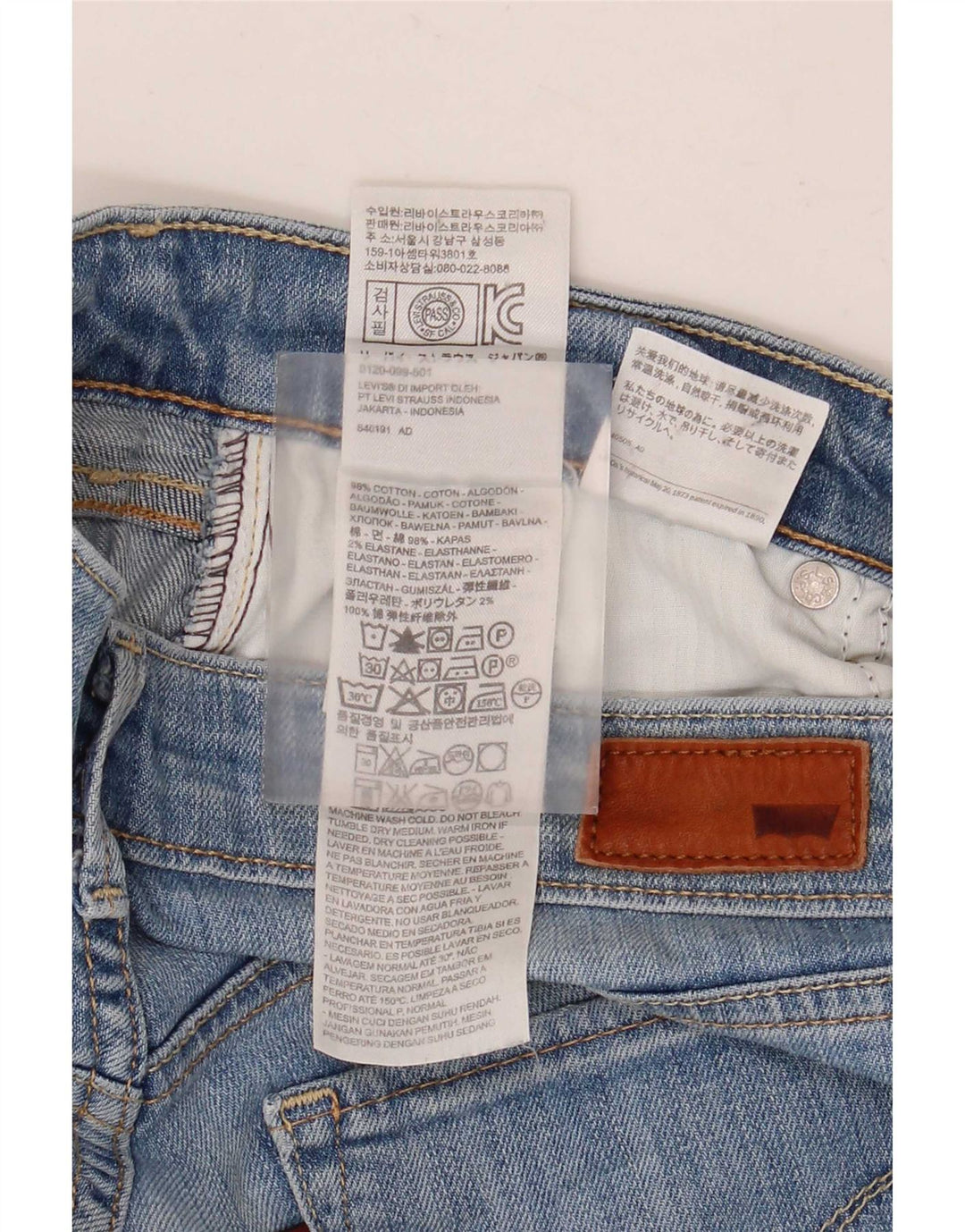 Levi's lige jeans til kvinder W28 L28 blå bomuld