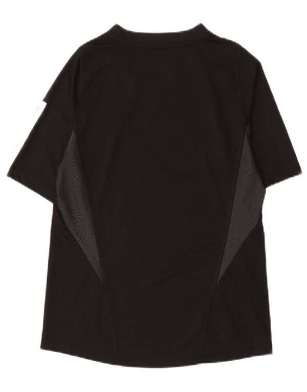 Adidas Boys Aeroready T-Shirt Top 11-12 Years Black Colourblock