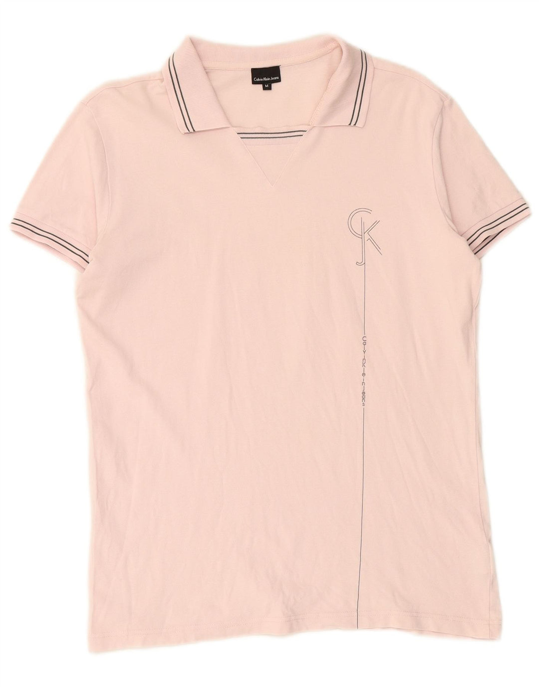 CALVIN KLEIN JEANS Grafisk poloshirt til mænd Medium Pink Bomuld