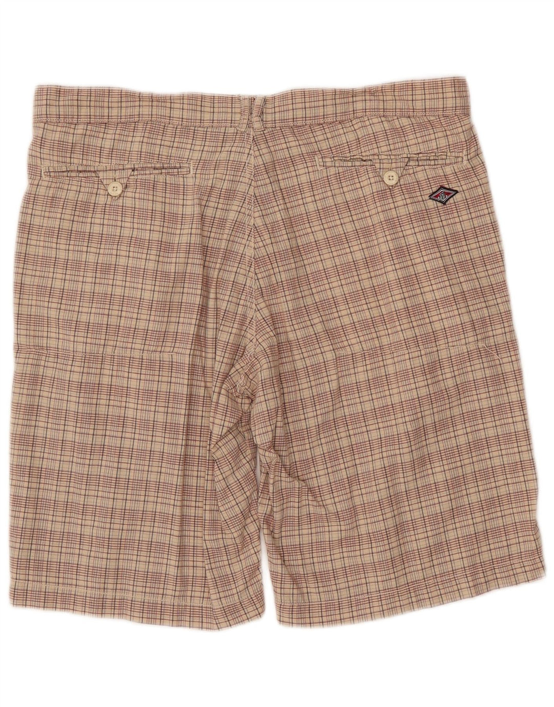 BEAR Chino Shorts til mænd W38 XL Beige ternet bomuld