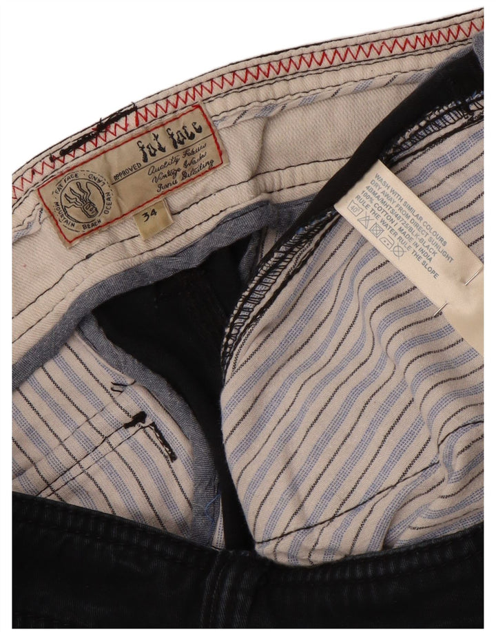 Fat Face Herre Cargo Shorts W34 Large Black Bomuld