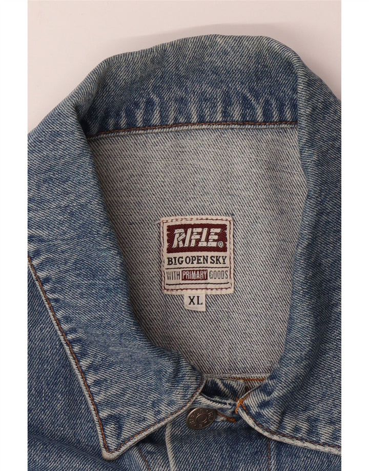 RIFLE Mens Denim Jacket UK 42 XL Blue Vintage Rifle and Second-Hand Rifle from Messina Hembry 
