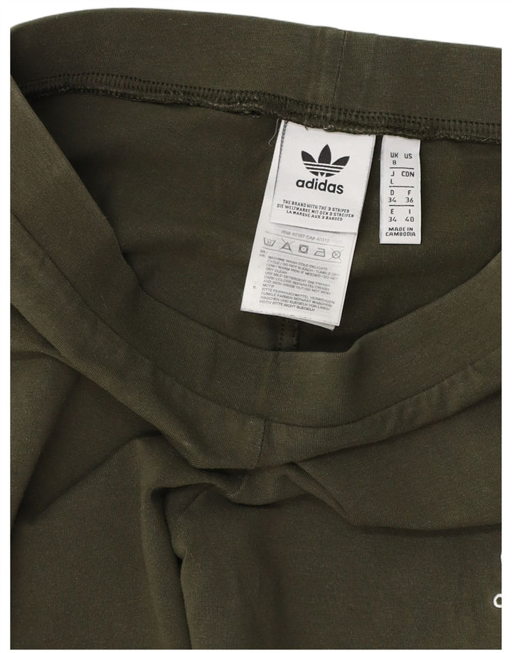 Adidas Dame Leggings UK 8 Small Khaki Cotton