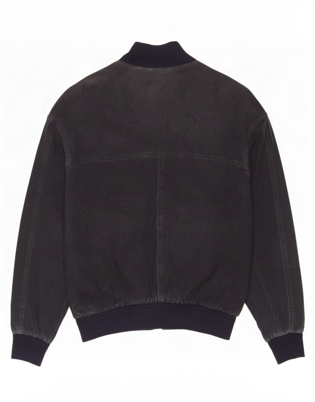 Max Herre Ruskind Bomber Jacket UK 38 Medium Navy Blue Læder