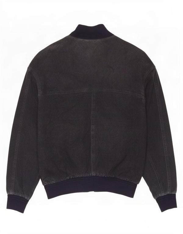 Max Herre Ruskind Bomber Jacket UK 38 Medium Navy Blue Læder