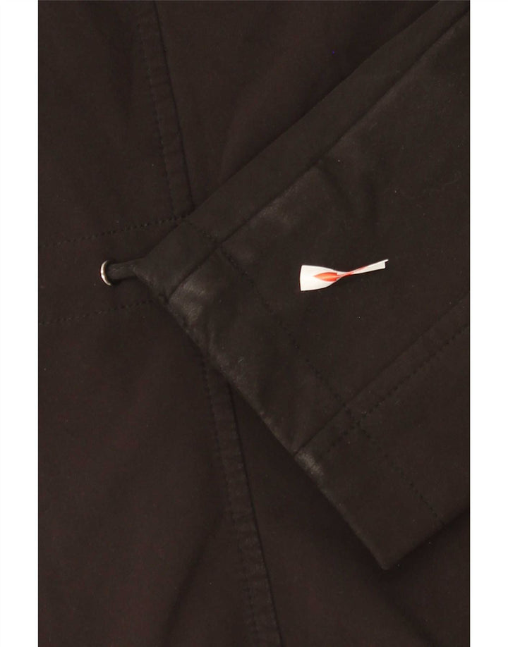 French Connection Dame Hooded Windbreaker Coat UK 10 Small Black