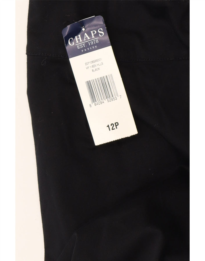 Chaps Lige Chinobukser til kvinder US 12 Large W32 L27 Sort