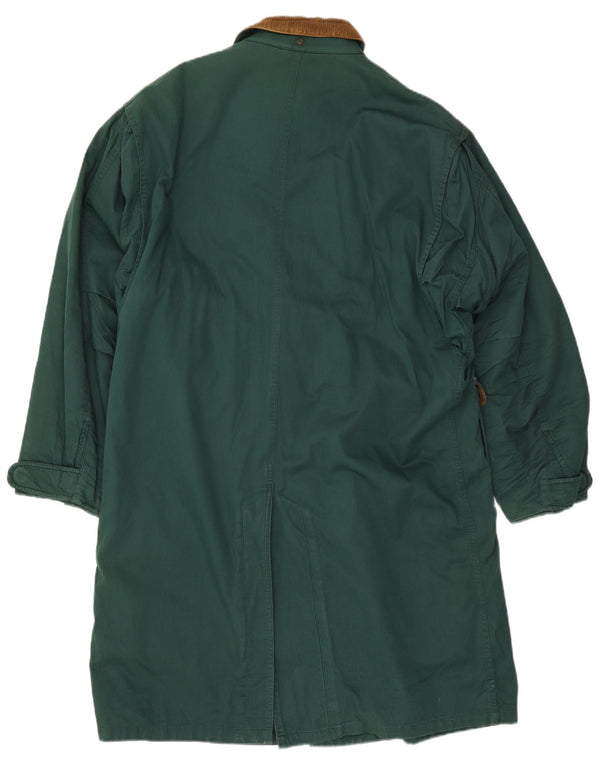 Ciao Herre Overfrakke UK 40 Large Green Colourblock Bomuld