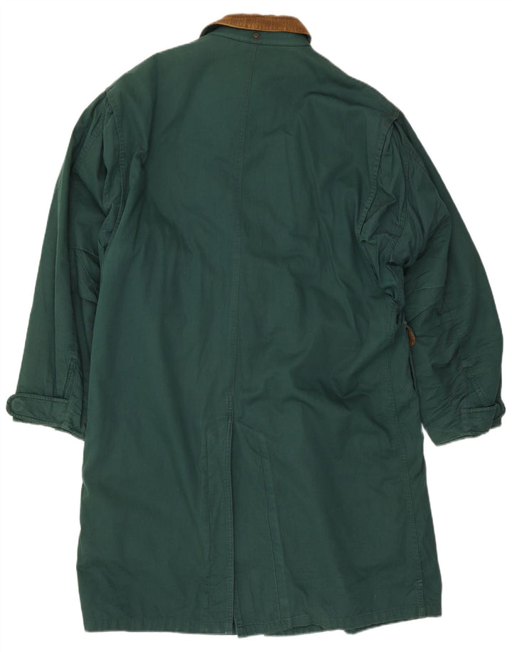 Ciao Herre Overfrakke UK 40 Large Green Colourblock Bomuld