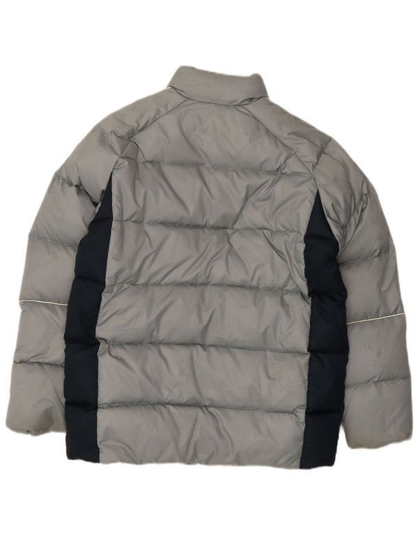 Adidas Herre Loose Fit polstret jakke UK 36 Small Grey Colourblock Polyester