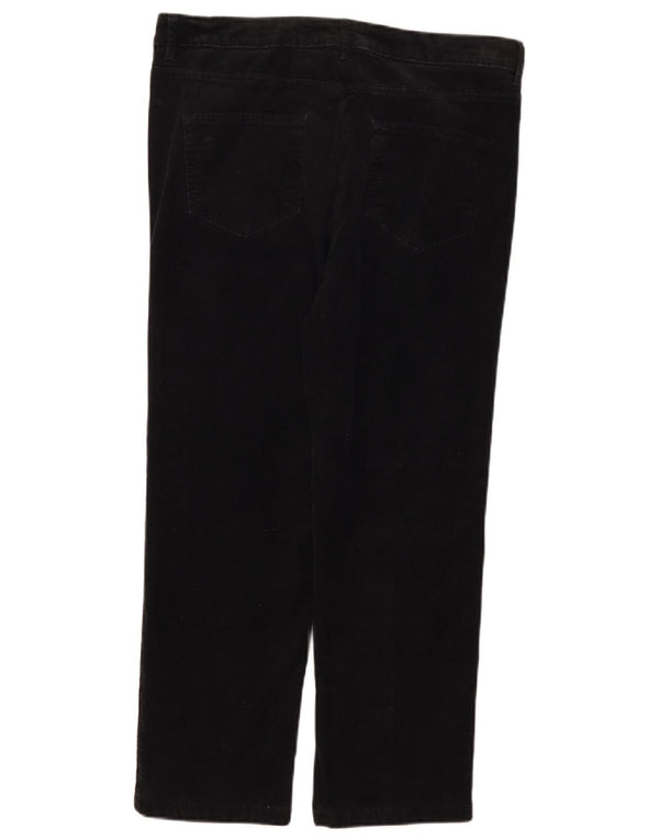 Marks & Spencer Lige fløjlsbukser til kvinder UK 16 Large W34 L25 Black