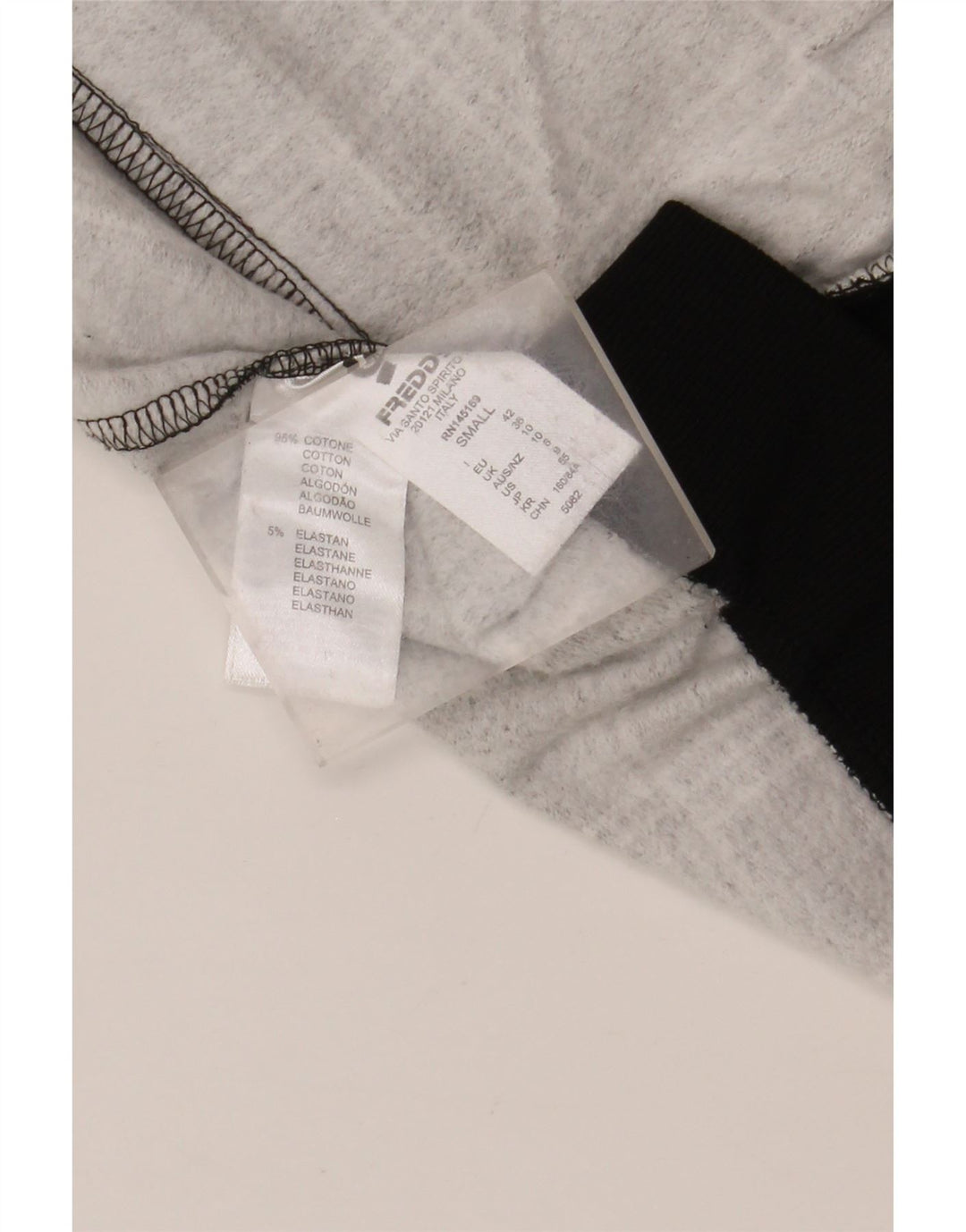 Freddy Dame Grafisk Hættetrøje Sweater UK 10 Small Grey Ternet Bomuld