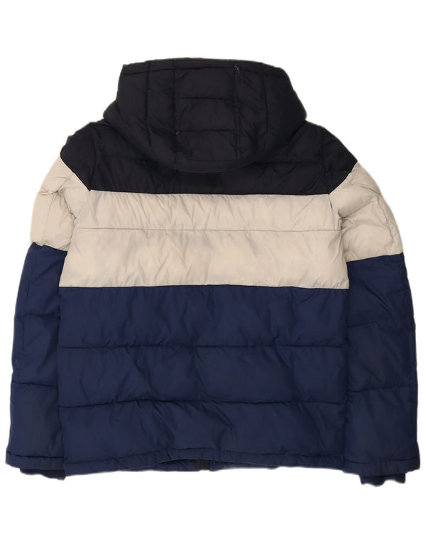 Tommy Hilfiger Herre hættepolstret jakke UK 36 Lille flerfarvet nylon