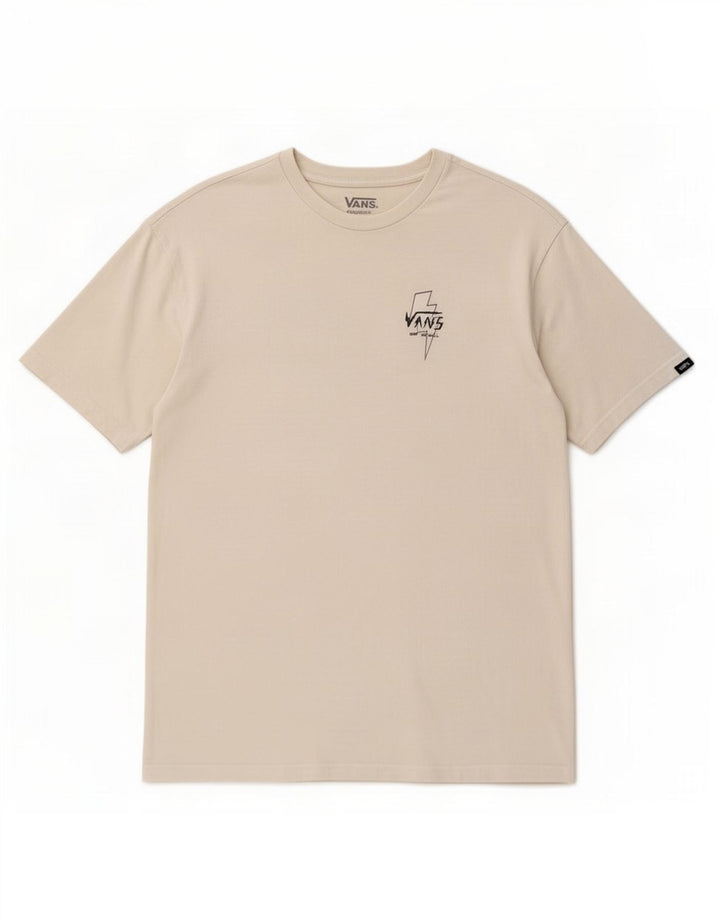 Vans Herre Classic Fit Grafisk T-Shirt Top Medium Hvid Bomuld