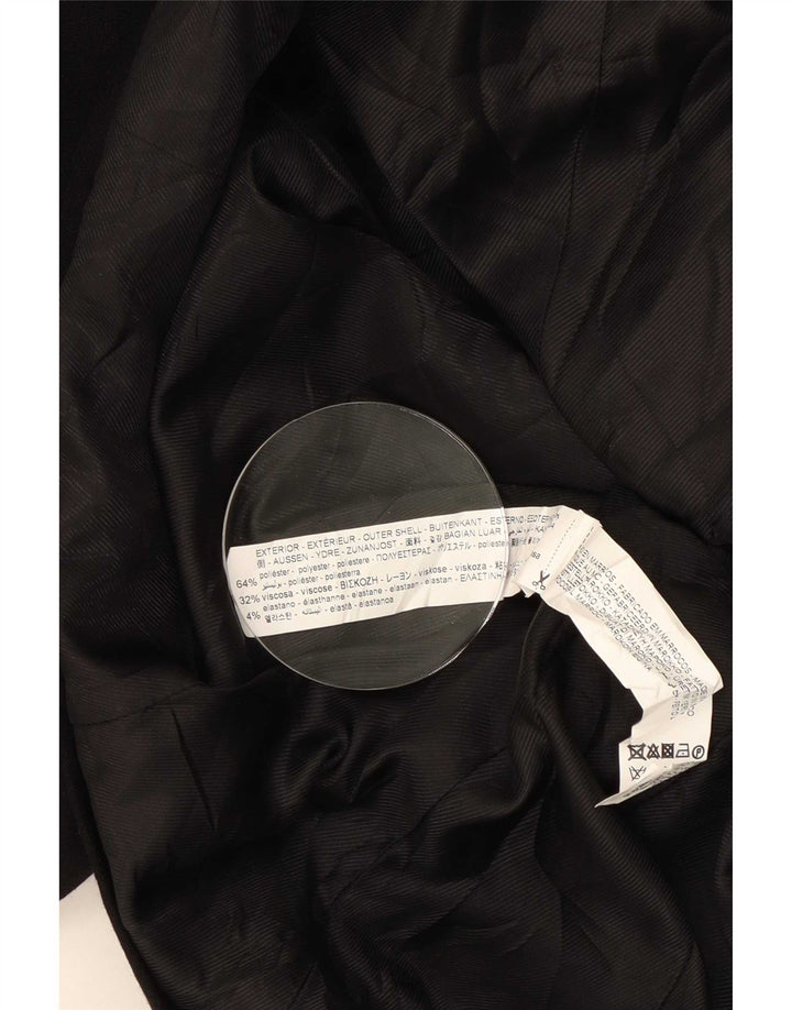 Zara Dame Dobbeltradet Blazer Jacket UK 14 Stor Sort Polyester