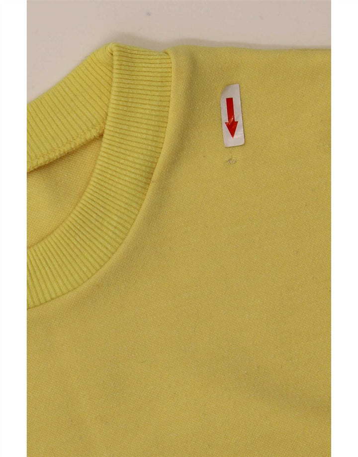 Vintage sweatshirt til mænd, lille gul farveblok