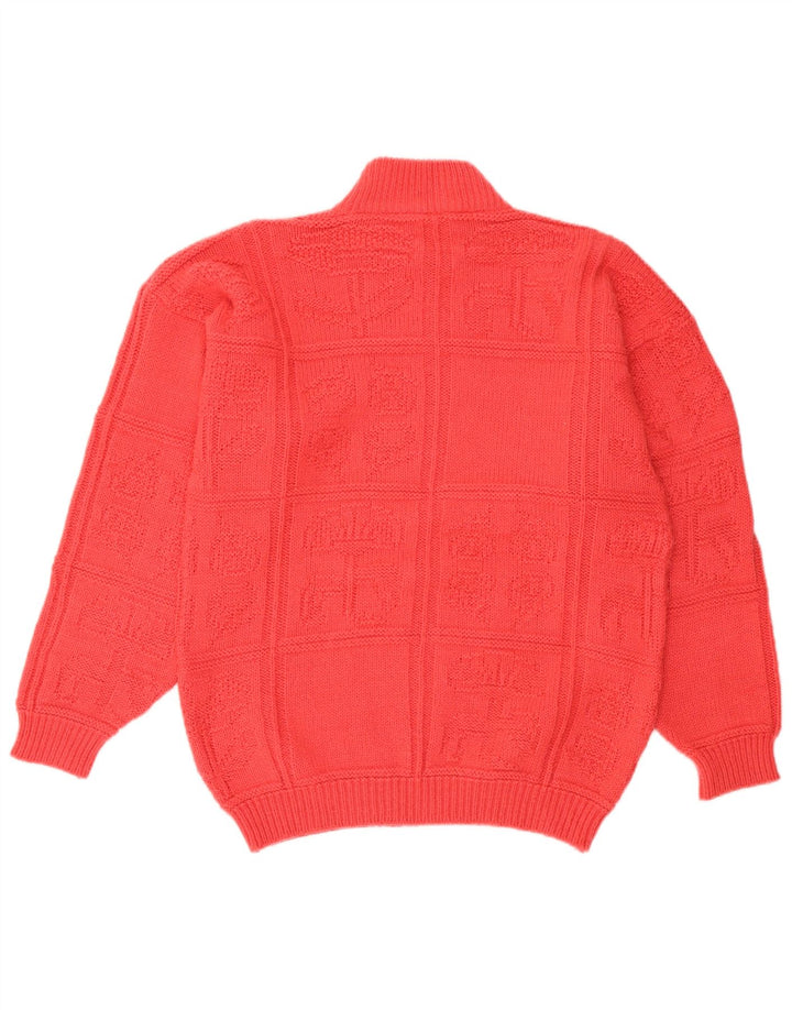 Vintage Dame Turtle Neck Jumper Sweater UK 14 Large Pink