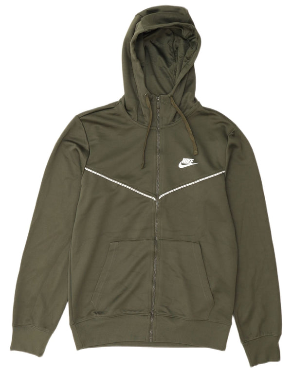 Nike Hættetrøje med lynlås til mænd Lille grøn polyester