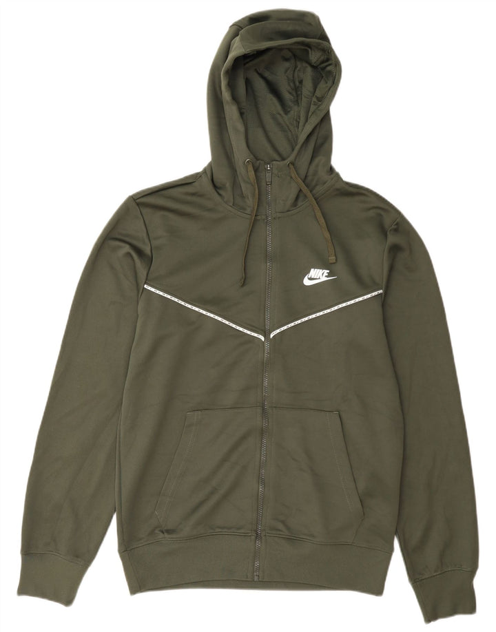 Nike Hættetrøje med lynlås til mænd Lille grøn polyester