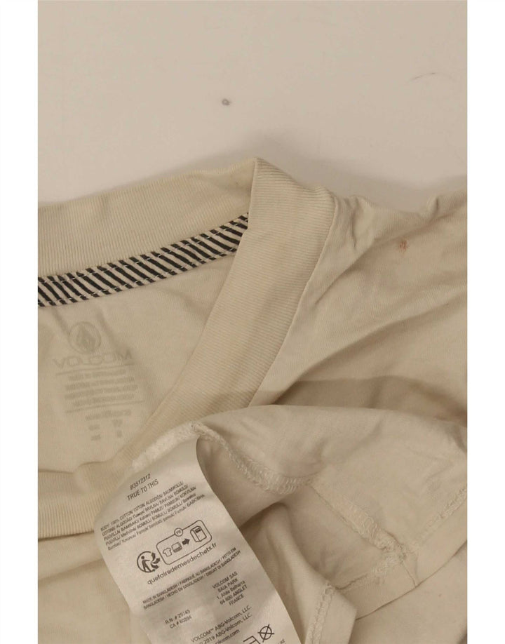 Volcom Herre Grafisk T-Shirt Top Lille Beige Bomuld
