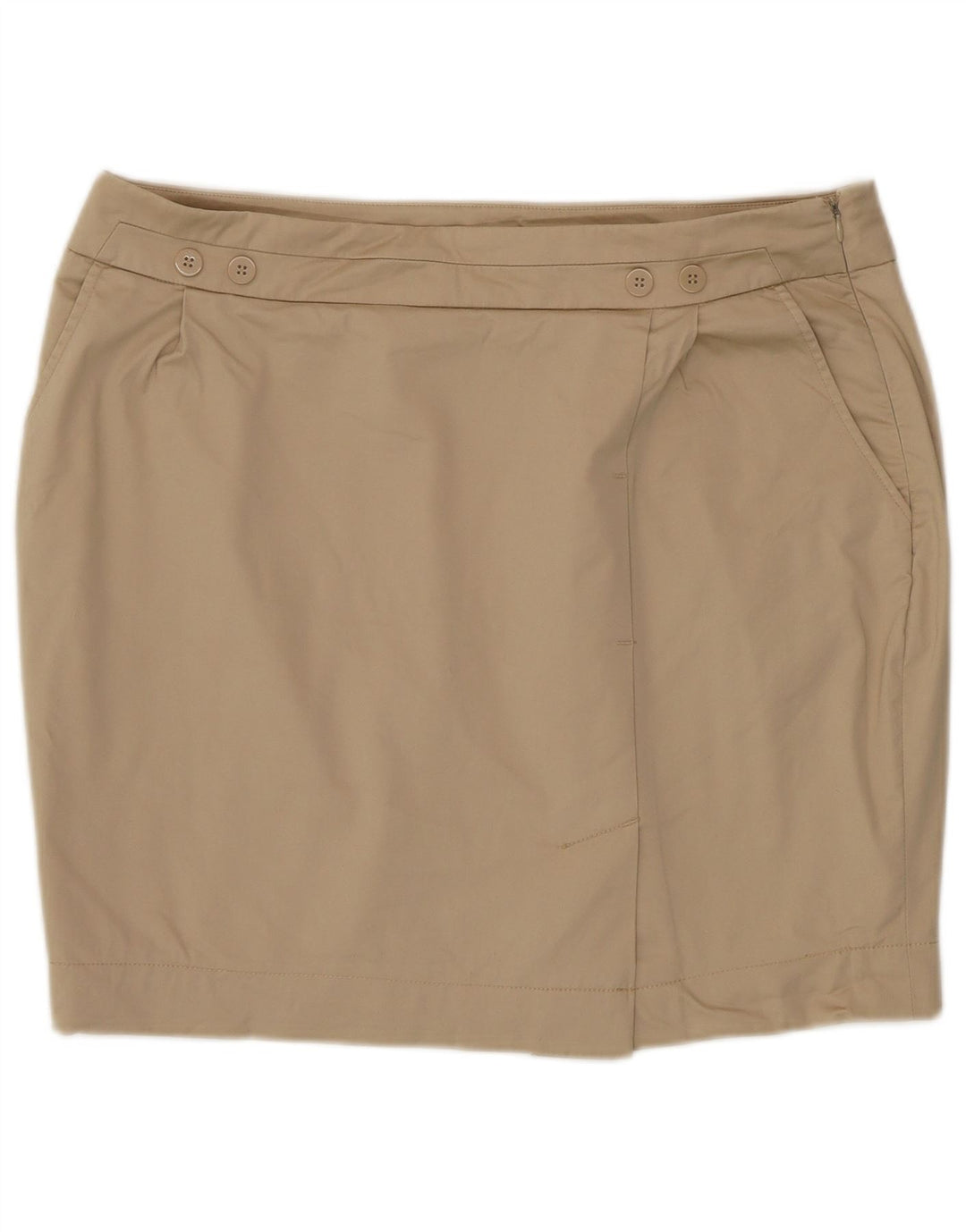 Zendra Dame Mini Nederdel EU 46 XL W34 Beige Bomuld