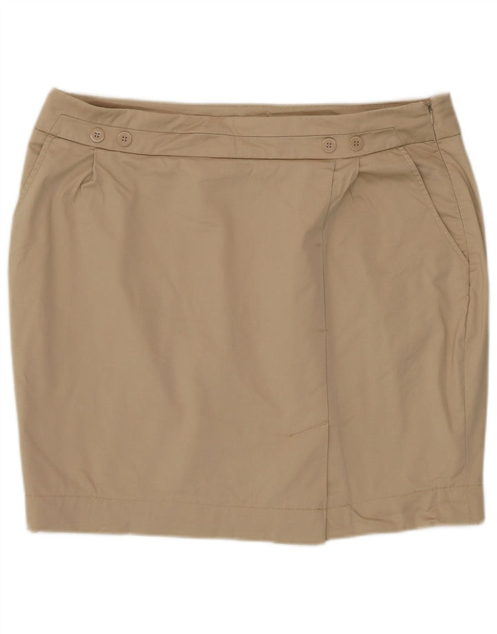 Zendra Dame Mini Nederdel EU 46 XL W34 Beige Bomuld