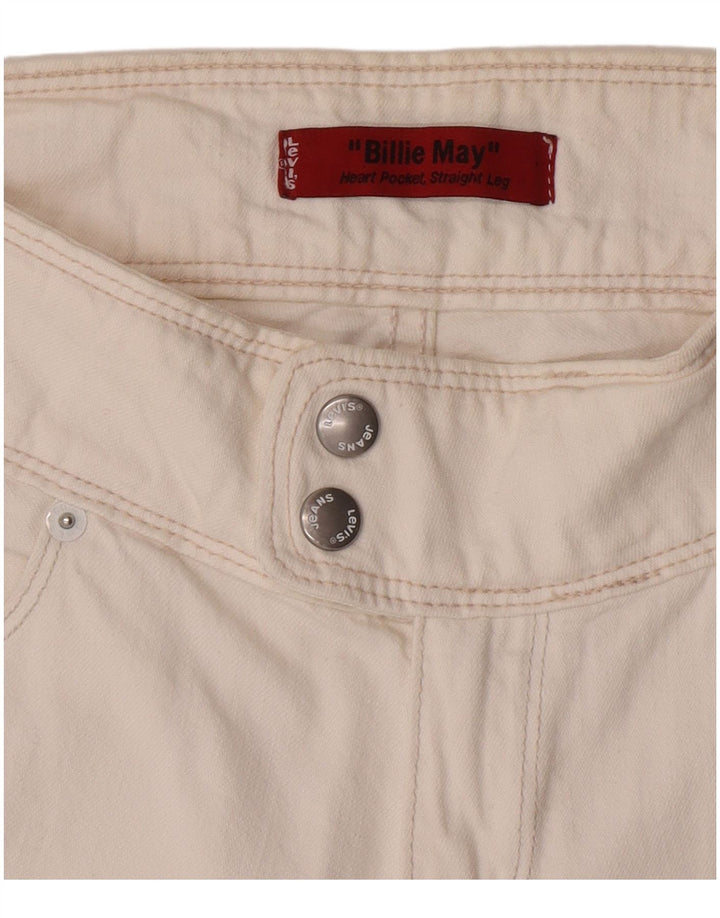 Levi's Billie May Straight Jeans til kvinder W28 L33 Hvid