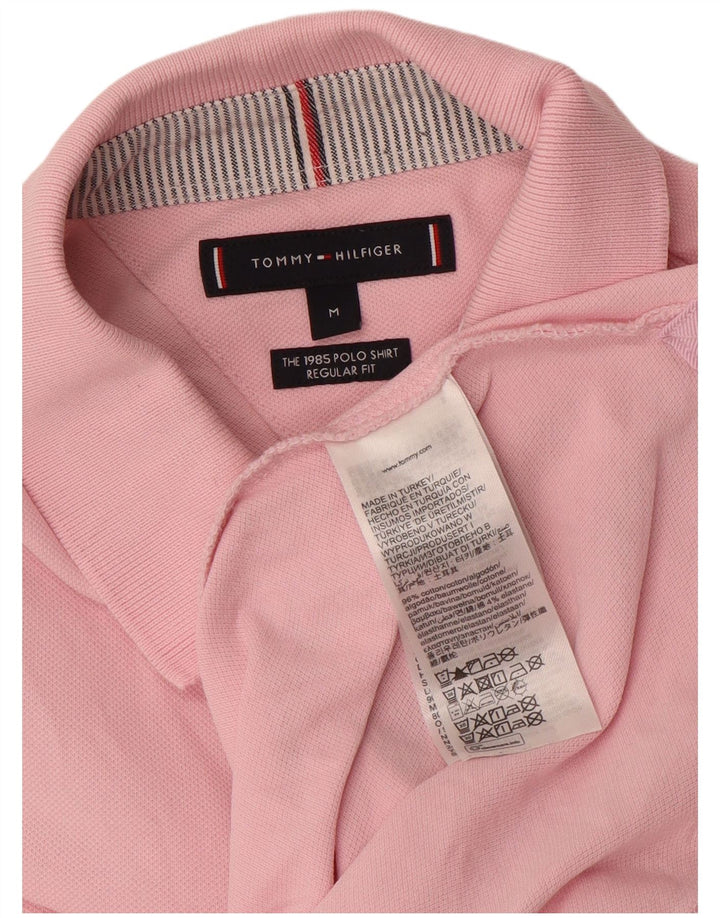 TOMMY HILFIGER Mens Regular Fit Polo Shirt Medium Pink Cotton